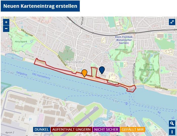 Screenshot Of The Map Based Questionnaire For Hamburg