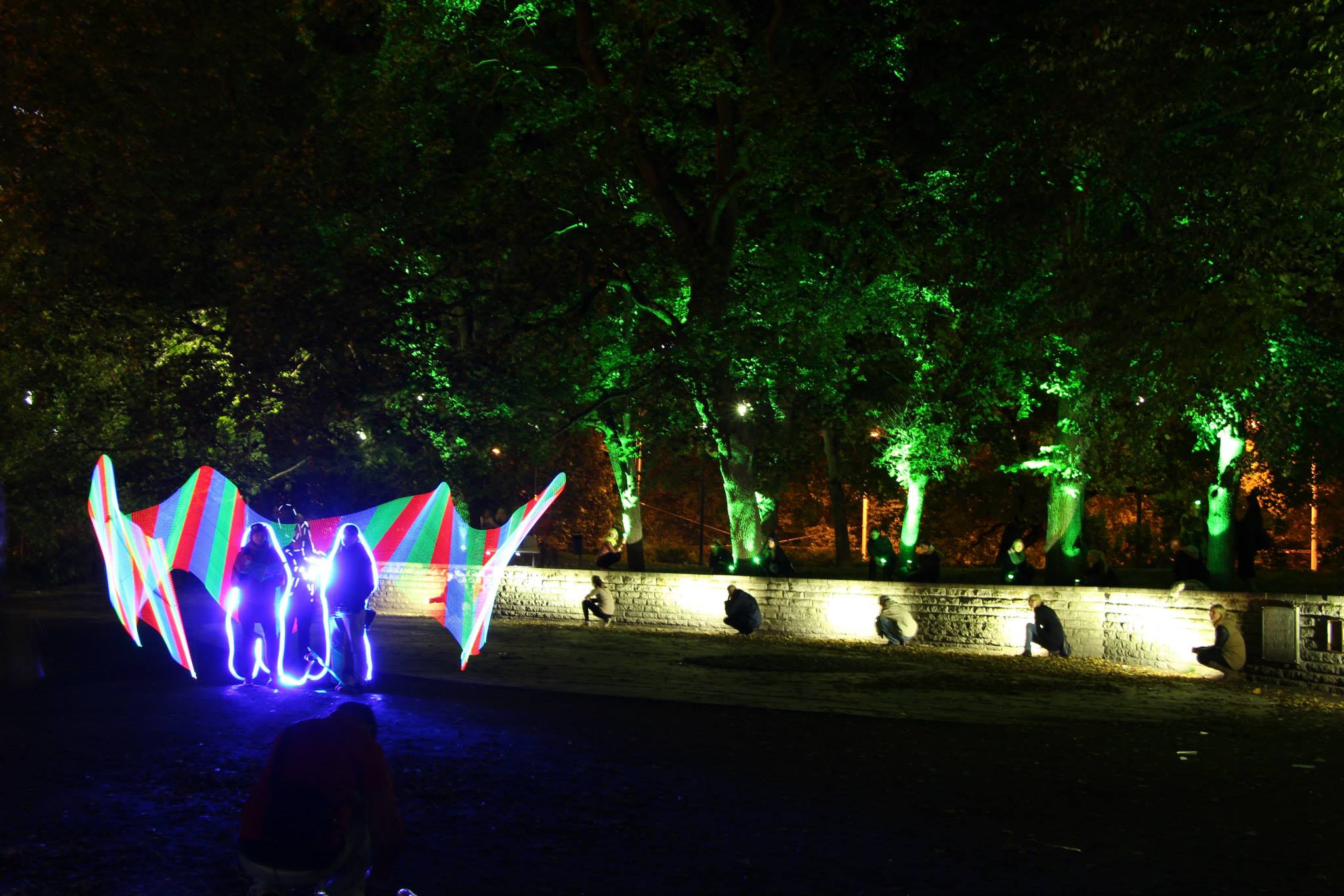 Tallinn Bastion Parks guerilla lighting